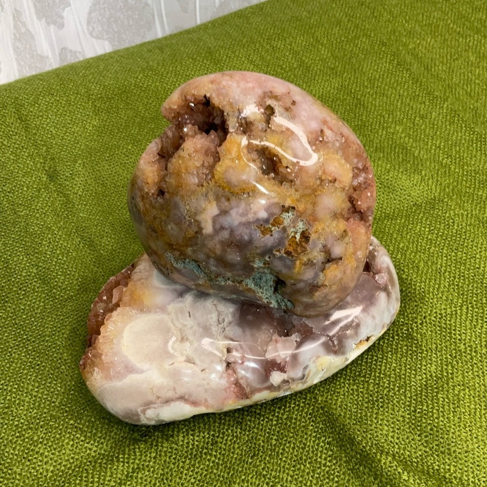 Natural Stone Sculpture - Pink Amethyst Free Form